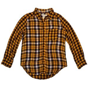 Abercrombie Fitch Womens Casual Cabincore Plaid Viscose Button Down Shirt Size S